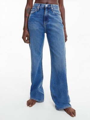 Blue Calvin Klein Authentic Bootcut Women Jeans | DXAP-41805