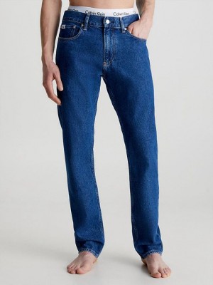 Blue Calvin Klein Authentic Straight Men Jeans | UXSO-96325