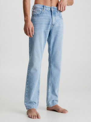 Blue Calvin Klein Authentic Straight Men Jeans | CFND-61893
