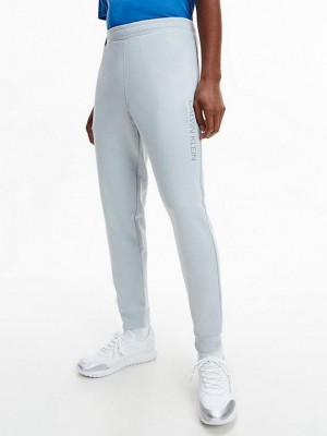 Blue Calvin Klein Cotton Terry Men Joggers | LPWY-61290
