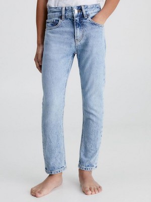 Blue Calvin Klein Dad Boys's Jeans | FUEJ-64103