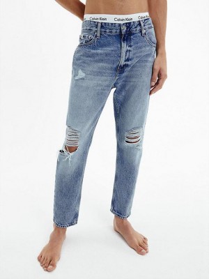 Blue Calvin Klein Dad Men Jeans | MYJX-64805