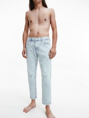 Blue Calvin Klein Dad Men Jeans | NHIO-28769