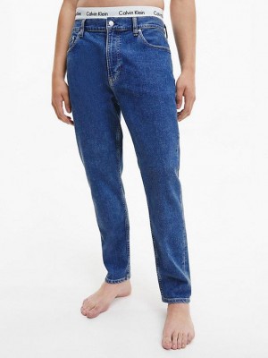 Blue Calvin Klein Dad Men Jeans | PDBY-09824