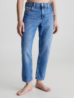 Blue Calvin Klein Dad Men Jeans | SPJE-09852