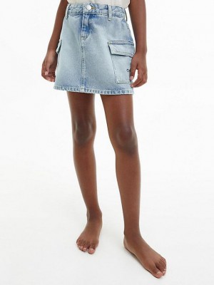 Blue Calvin Klein Denim Girls's Skirt | ACPB-82791