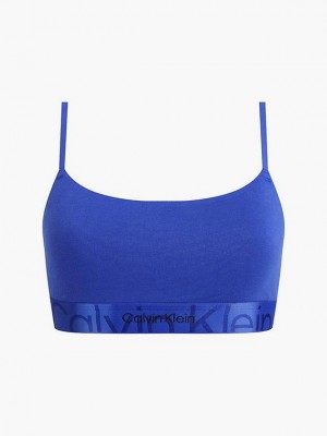 Blue Calvin Klein Embossed Icon Women Bra | UIYA-70193