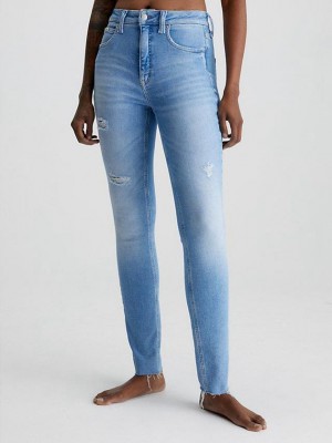 Blue Calvin Klein High Rise Skinny Women Jeans | HYEI-08179