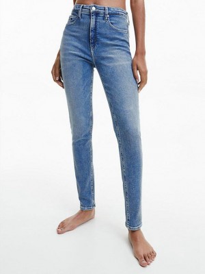 Blue Calvin Klein High Rise Skinny Women Jeans | OHDT-57832