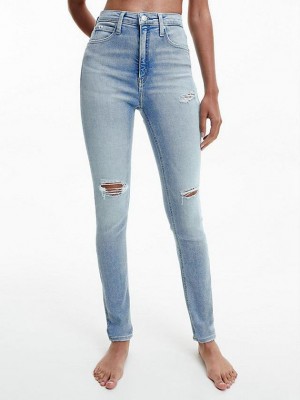 Blue Calvin Klein High Rise Skinny Women Jeans | VEON-60485