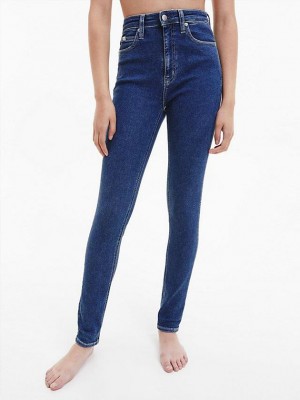 Blue Calvin Klein High Rise Skinny Women Jeans | RZLI-45903