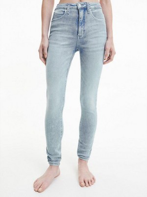 Blue Calvin Klein High Rise Super Skinny Ankle Women Jeans | SEGT-54930