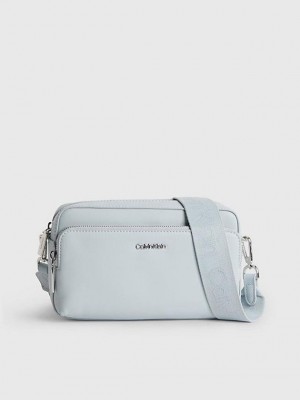Blue Calvin Klein Large Recycled Crossbody Women Bags | YQAO-34802