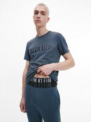 Blue Calvin Klein Lounge - Intense Power Men T-Shirt | JOFZ-41389