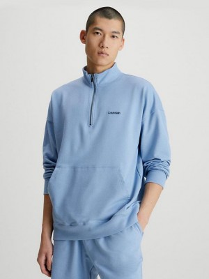 Blue Calvin Klein Lounge - Modern Cotton Men Sweatshirt | WOQL-65248