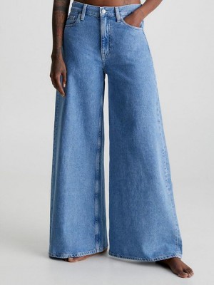 Blue Calvin Klein Low Rise Loose Women Jeans | ONVM-87012