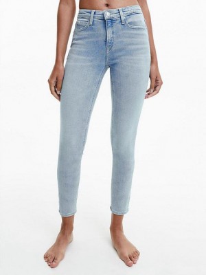 Blue Calvin Klein Mid Rise Skinny Women Jeans | OWZD-13749