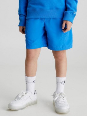 Blue Calvin Klein Nylon Boys's Shorts | YWBV-27913