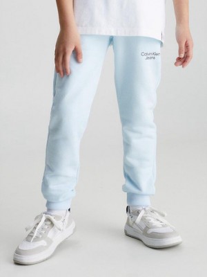 Blue Calvin Klein Organic Blend Boys's Joggers | LHFJ-75936