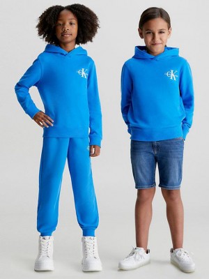 Blue Calvin Klein Organic Cotton Girls's Hoodie | ACSX-12736
