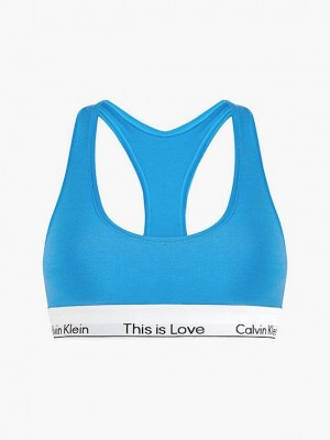 Blue Calvin Klein Pride Women Bra | JAEY-19068