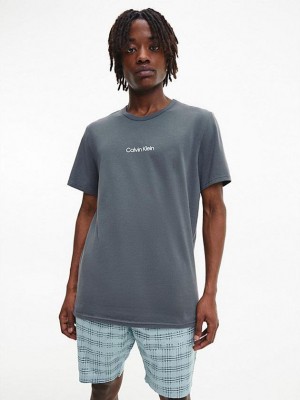 Blue Calvin Klein Pyjama Set - Modern Structure Men Shorts | XVYL-97410