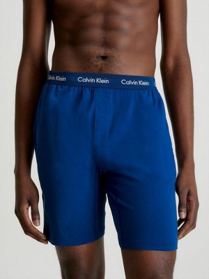 Blue Calvin Klein Pyjama - Cotton Stretch Men Shorts | TRHN-20597
