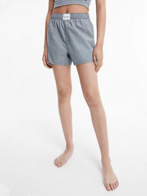 Blue Calvin Klein Pyjama - Pure Cotton Women Shorts | AIPW-79420