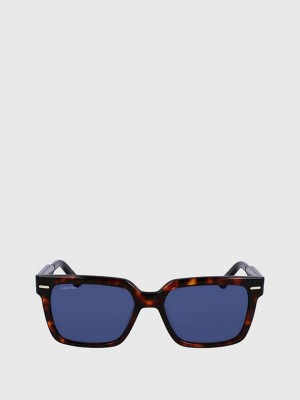 Blue Calvin Klein Rectangle Men Sunglasses | XAUL-10782