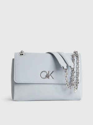 Blue Calvin Klein Recycled Convertible Shoulder Women Bags | UVXB-98603
