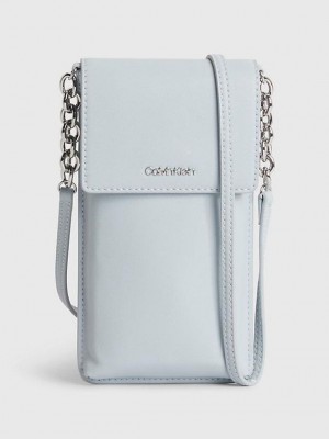 Blue Calvin Klein Recycled Crossbody Phone Women Bags | OICR-21567