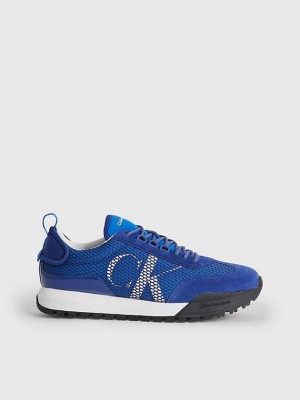 Blue Calvin Klein Recycled Mesh Men Sneakers | VXRF-96175
