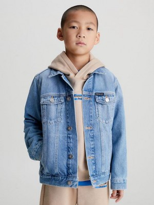 Blue Calvin Klein Relaxed Denim Boys's Jacket | JPSR-20156