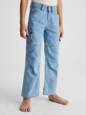Blue Calvin Klein Relaxed Skater Boys's Jeans | GIUW-35976