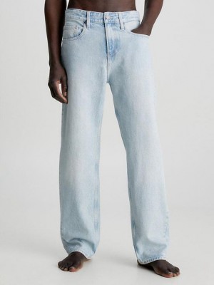 Blue Calvin Klein Relaxed Straight Men Jeans | VMYN-26145