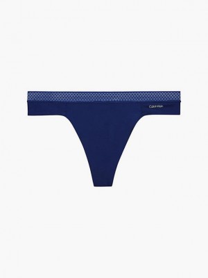 Blue Calvin Klein Seductive Comfort Women Thong | HASR-82631