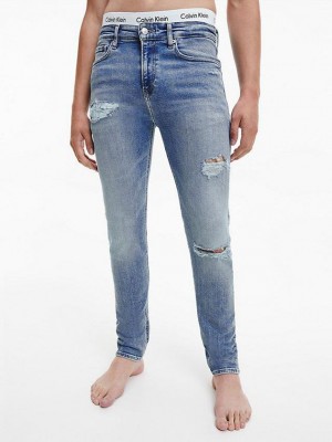 Blue Calvin Klein Skinny Men Jeans | DEQF-75492