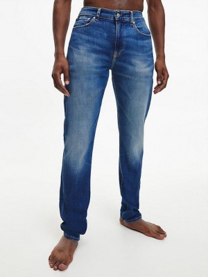 Blue Calvin Klein Slim Tapered Men Jeans | TMLR-10273