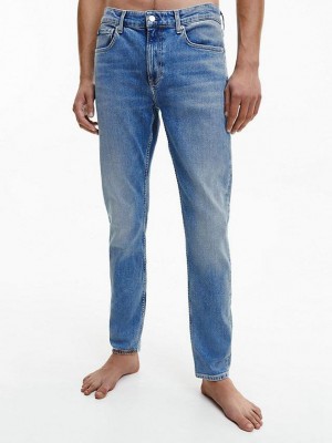 Blue Calvin Klein Slim Tapered Men Jeans | CKAJ-93605