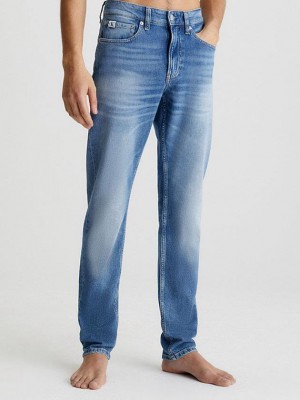Blue Calvin Klein Slim Tapered Men Jeans | ZKHB-54389
