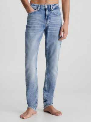 Blue Calvin Klein Slim Tapered Men Jeans | HEGN-05973