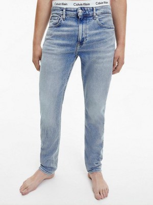 Blue Calvin Klein Slim Tapered Men Jeans | ZTGN-48125