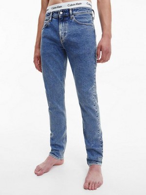 Blue Calvin Klein Slim Tapered Men Jeans | FEPT-07524