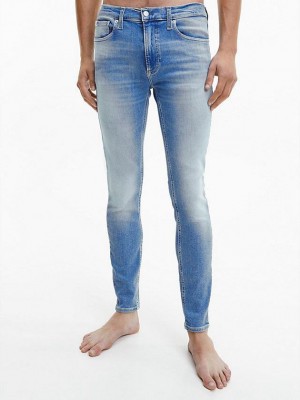Blue Calvin Klein Super Skinny Men Jeans | KACW-62583