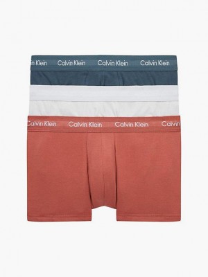 Brown Calvin Klein 3 Pack Low Rise - Cotton Stretch Men Briefs | RZED-38029