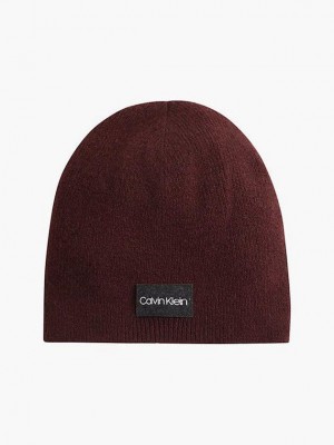 Brown Calvin Klein Classic Men Beanie | MTWH-60539