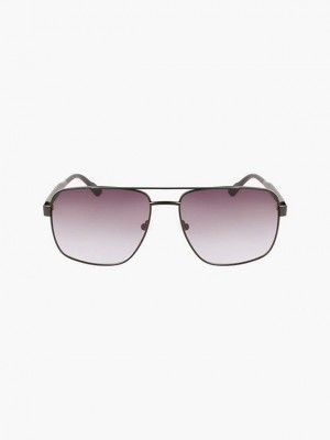 Brown Calvin Klein Navigator Men Sunglasses | BSKE-81432