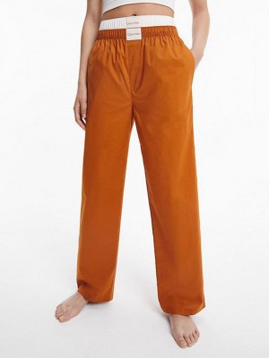 Brown Calvin Klein Pyjama - Pure Cotton Women Pants | AGRF-94210