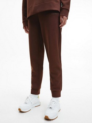 Brown Calvin Klein Slim Recycled Polyester Women Joggers | XZTI-67230