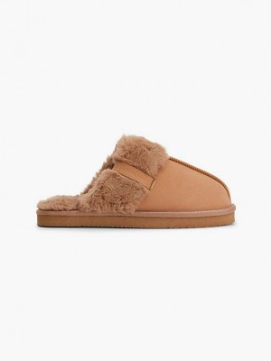 Brown Calvin Klein Slippers Women Slippers | WVPA-12945